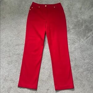 St. John Sport High Waisted Straight Jeans Red size 6